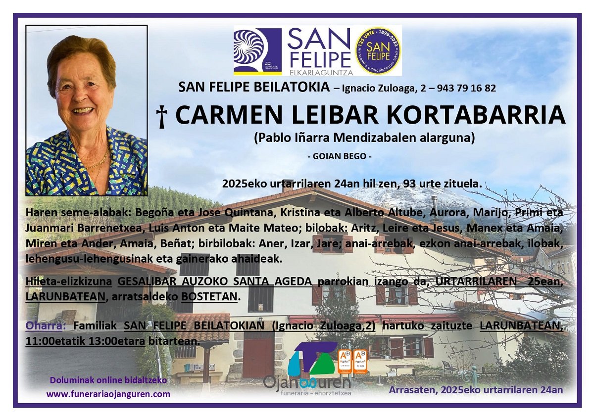 Carmen Leibar Kortabarria