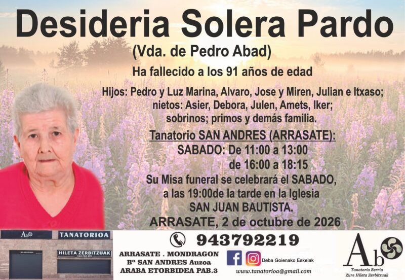 Desideria Solera Pardo