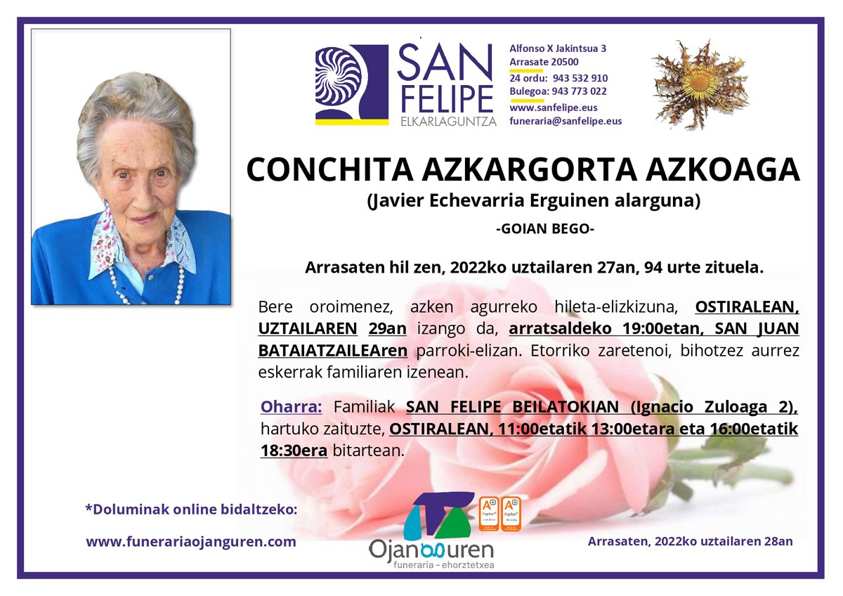 Conchita Azkargorta Azkoaga