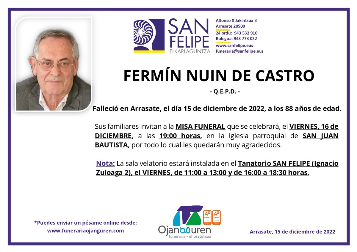 Fermin Nuin De Castro