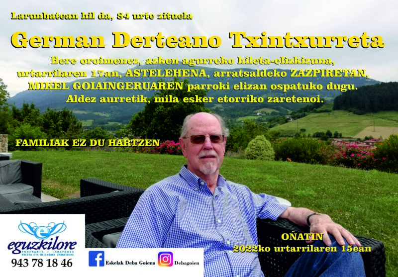 German Derteano Txintxurreta