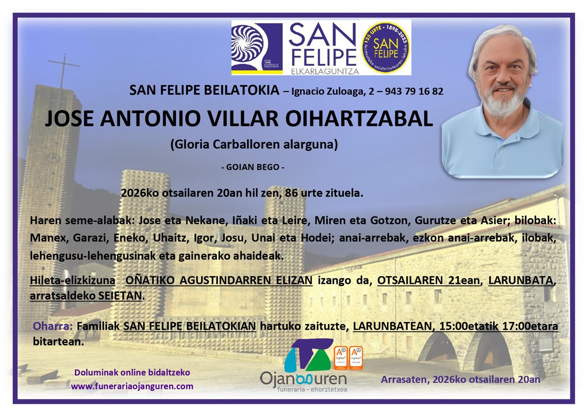 Jose Antonio Villar Oihartzabal