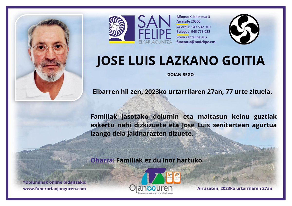 Jose Luis Lazkano Goitia