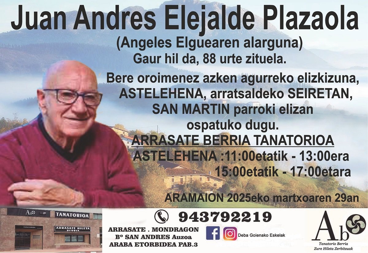 Juan Andres Elejalde Plazaola