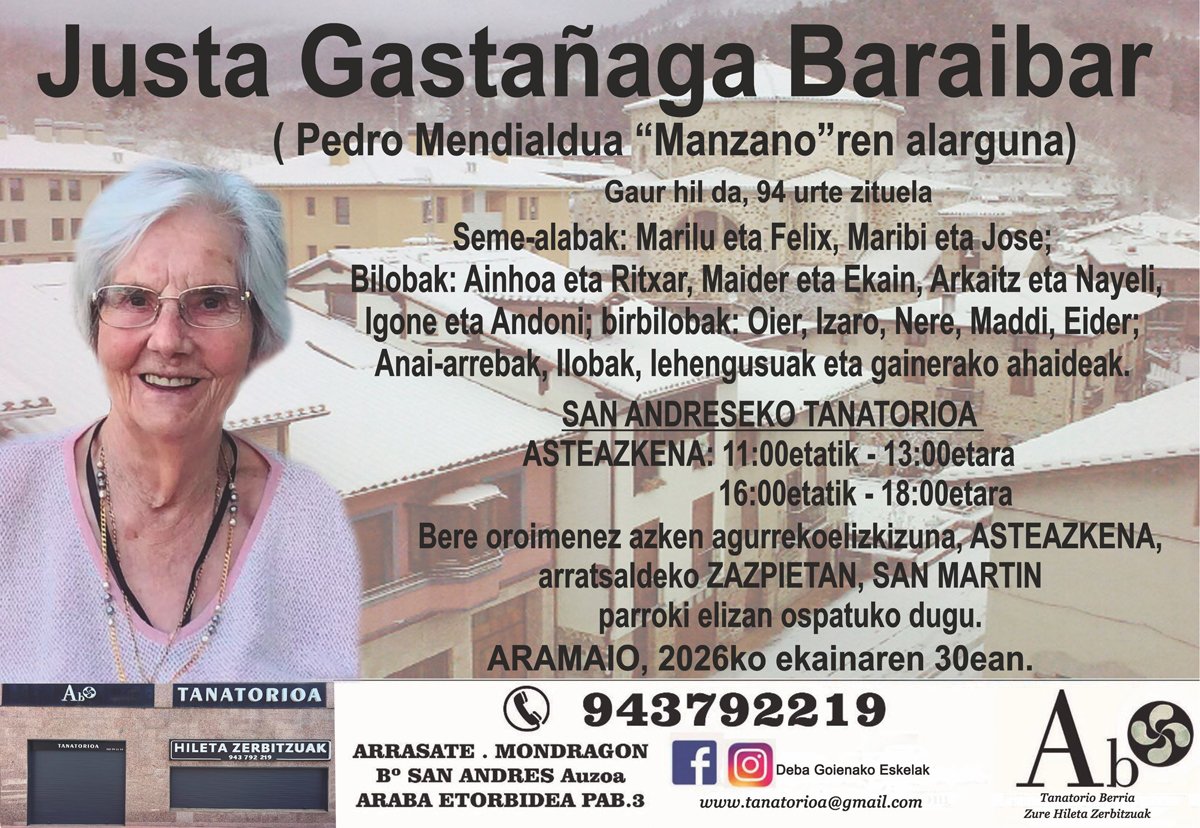 Justa Gastañaga Baraibar