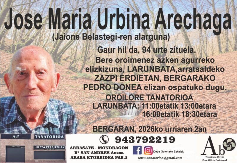 Jose Maria Urbina Arechaga