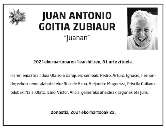 Juan Antonio Goitia Zubiaur