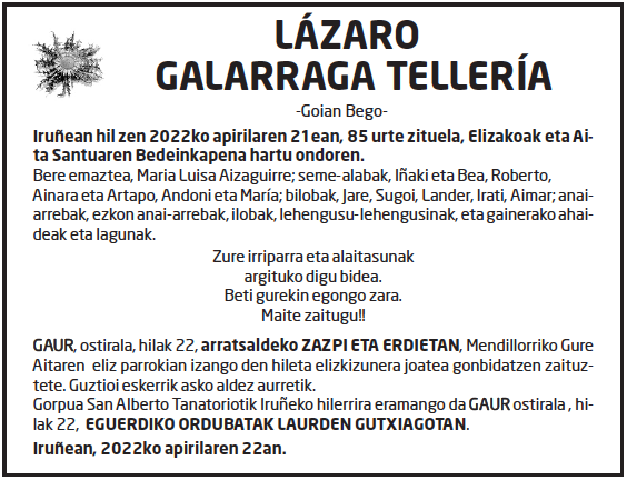 Lazaro Galarraga Telleria