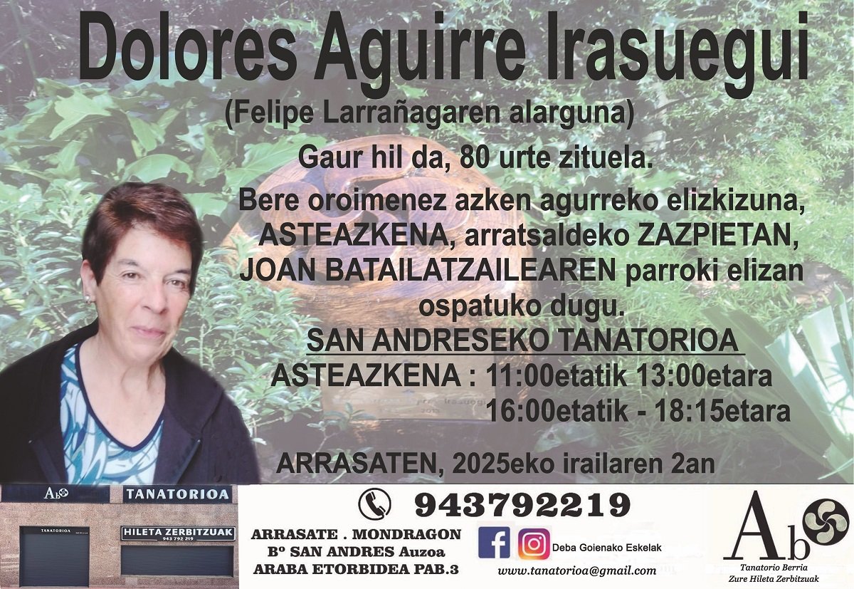 Dolores Aguirre Irasuegui