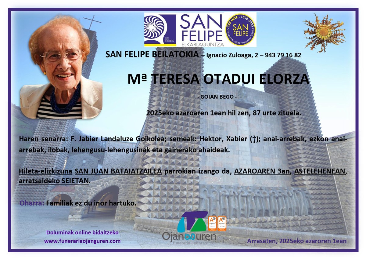 Mª Teresa Otadui Elorza
