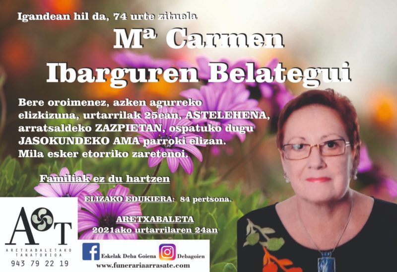 Mª Carmen Ibarguren Belategui