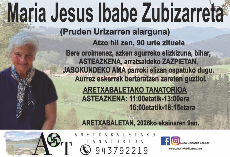 Maria Jesus Ibabe Zubizarreta