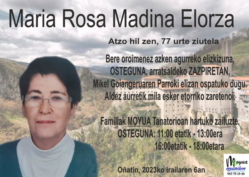 Maria Rosa Madina Elorza