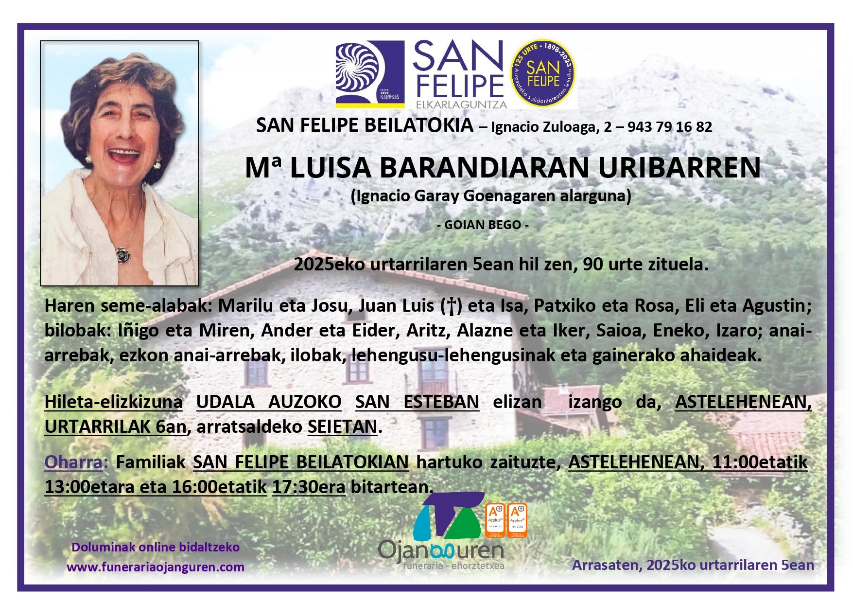 Mª Luisa Barandiaran Uribarren