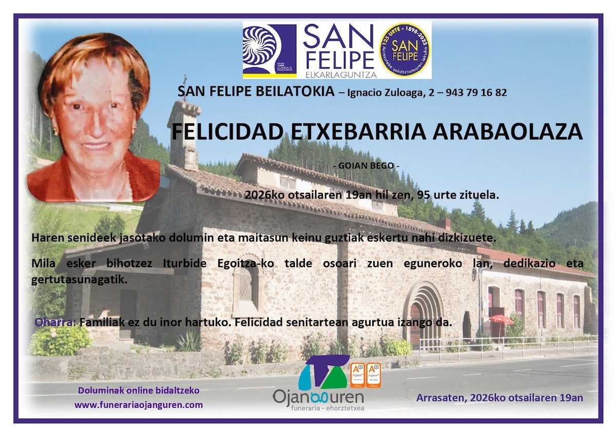 Felicidad Etxebarria Arabaolaza