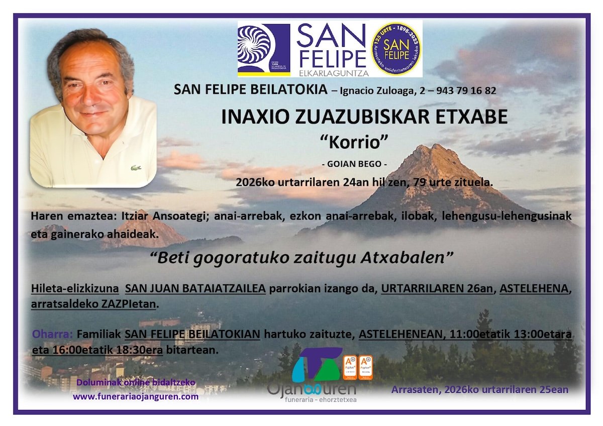 Inaxio Zuazubiskar Etxabe ‘Korrio’