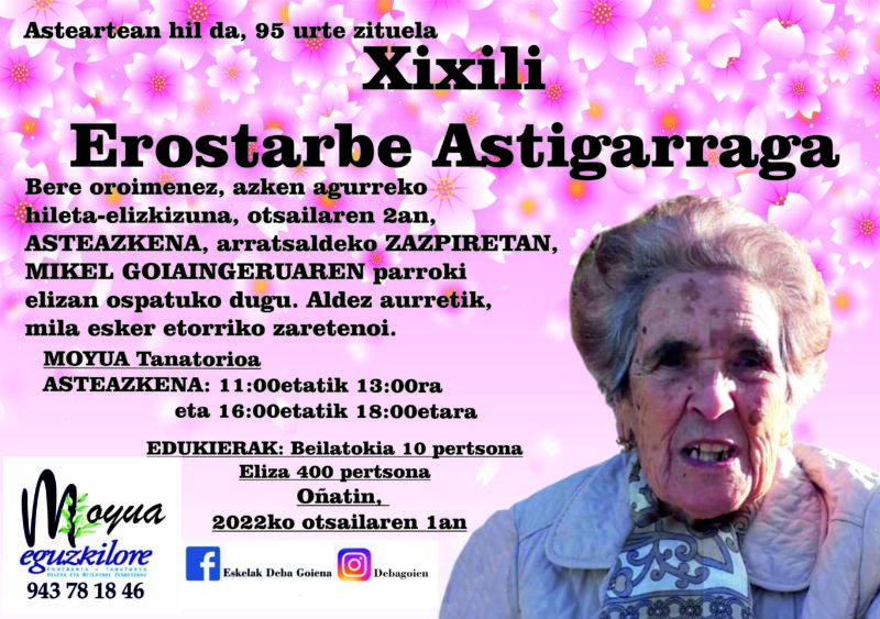 Xixili Erostarbe Astigarraga