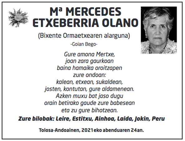 Mª Mercedes Etxeberria Olano