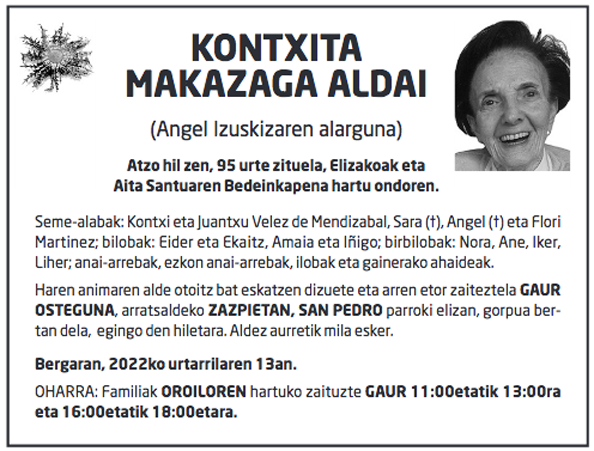 Kontxita Makazaga Aldai